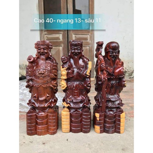 Bộ tam đa gỗ cẩm cao 40cm